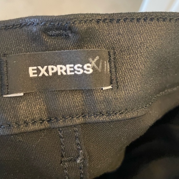EXPRESS High Waisted Black Coated Skinny Jeans - Picture 7 of 7